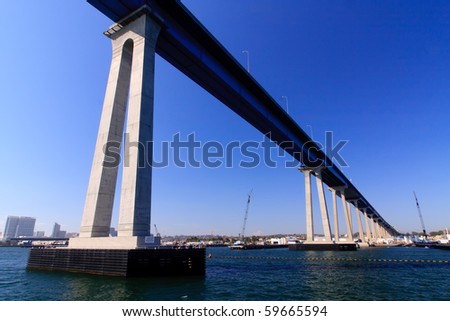 San Diego - Coronado Bridge, locally referred to as the Coronado Bridge, is a concrete & steel" bridge, crossing over San Diego Bay in the United States, linking San Diego, with Coronado, California.