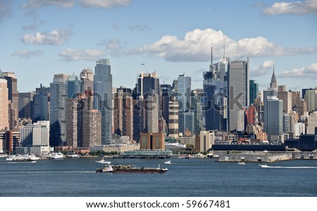 photo new york cityscape over the hudson river