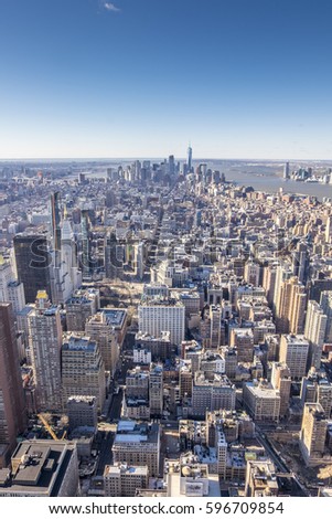 Manhattan aerial view