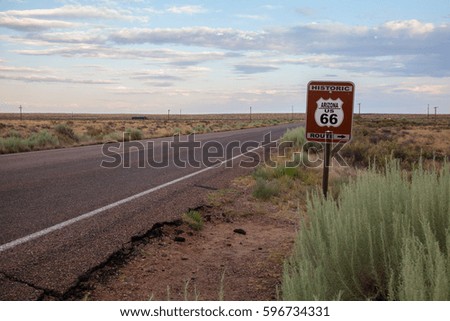Route 66 and cars. Arizona. 