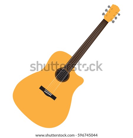Isolated guitar instrument on a white background, Vector illustration