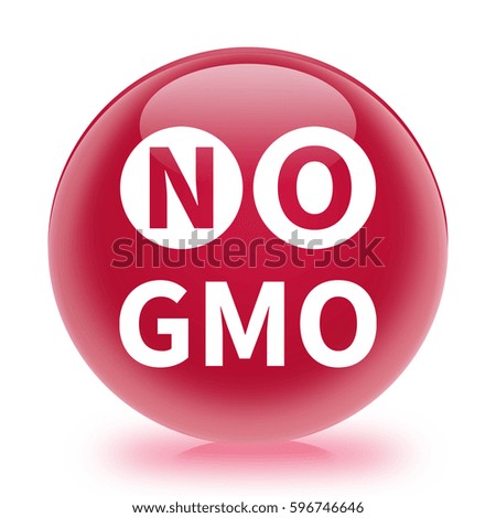 No GMO icon. Internet button.3d illustration.