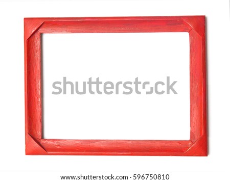 Red frame isolate