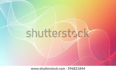 Abstract background with set of bright lines. Pattern from the waves.