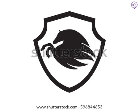 Shield horse, icon, vector illustration eps10
