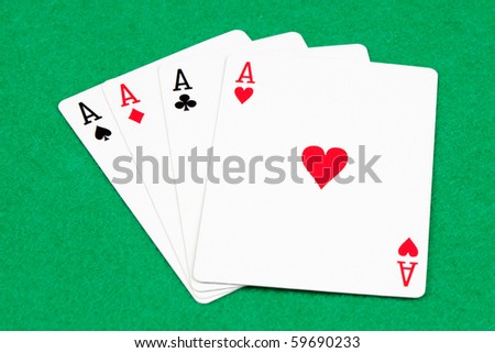Today I have good hands. Poker of aces