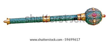 Scepter (mace) isolated, Clipping path included. Royalty-Free Stock Photo #59699617