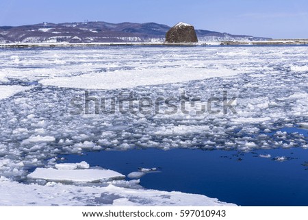 drift ice in the sea of okhotsk
