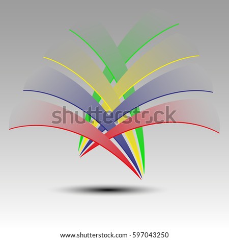 Abstract wave background advertising vector shiny colorful line 