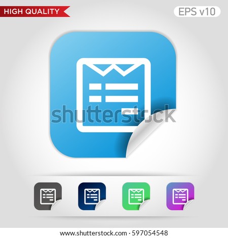 Newspaper icon. Button with Newspaper icon. Modern UI vector.