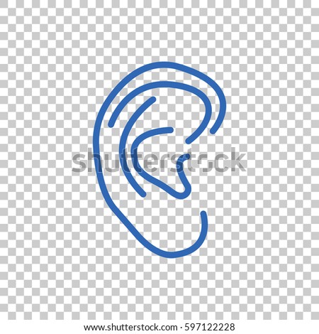  Ear icon vector.
