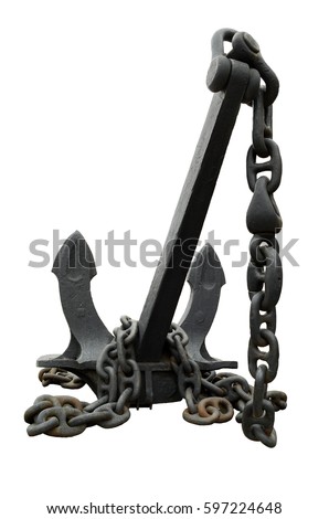 Large steel anchor,as part of any ship.