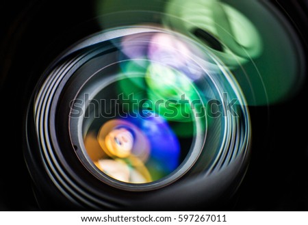 Front glass of a camera lens