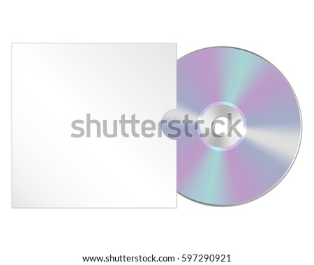 Cd, dvd isolated vector icon. Compact disc realistic element.