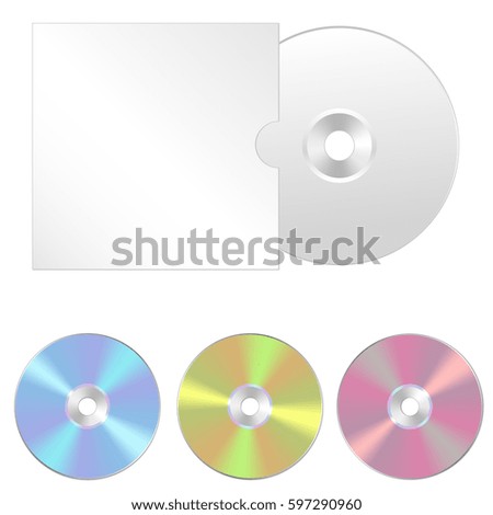 Cd, dvd isolated vector icon. Compact disc realistic sign
