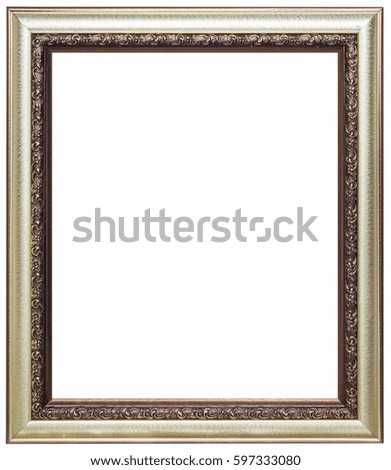 Wood frame isolated on a white background