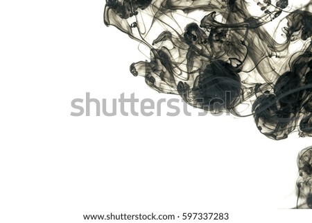 Abstract black and white image. ink and water.