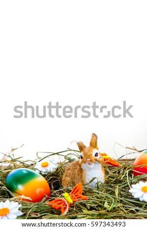 happy easter eastercard blank background