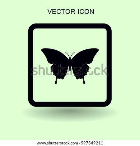butterfly framed vector illustration