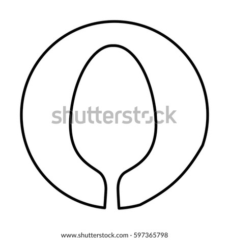 figure symbol spoon tool icon, vector illustraction design image