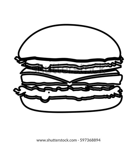 figure hamburger fast food icon, vector illustraction design