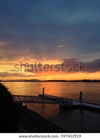 Hot August Sunset on Clover Island