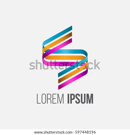 ribbon logo design