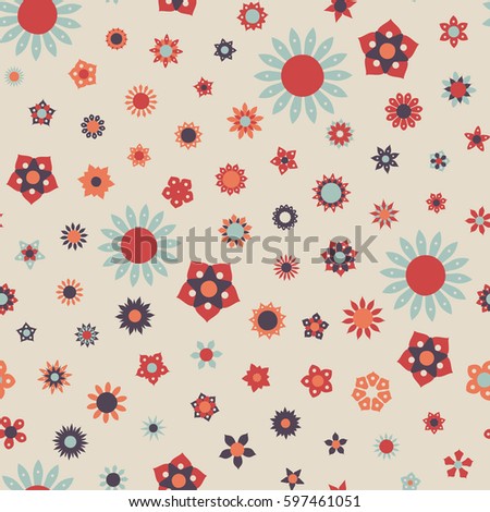 Seamless floral pattern. Vector repeating texture.