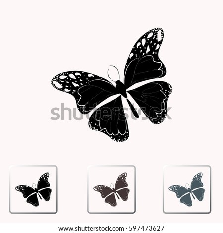 Amazing fly butterfly. Vector. Creative bohemia concept for wedding invitations, cards, tickets, congratulations, branding, logo, label. 