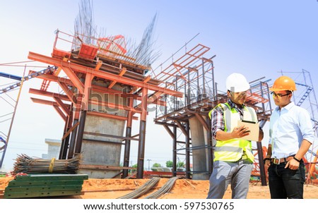 Roadside engineer for road and bridge construction