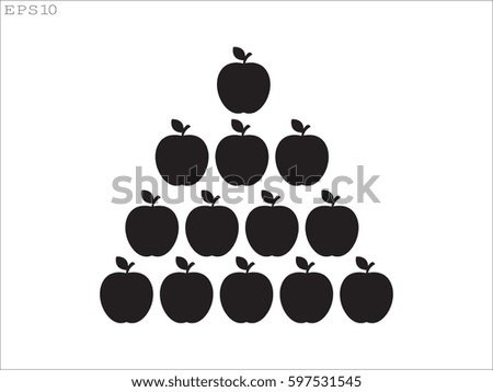 apple, fruit, icon, vector illustration eps10
