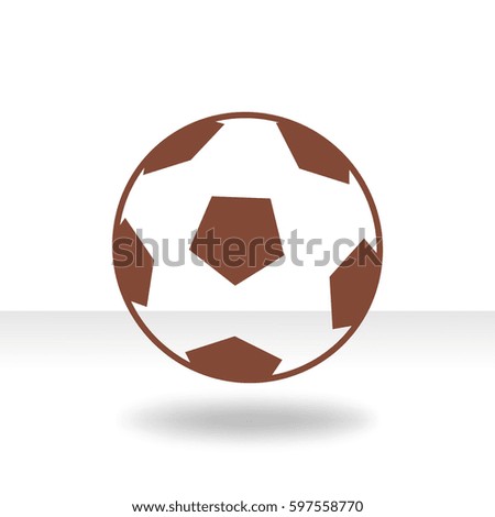 Soccer ball. Icon.