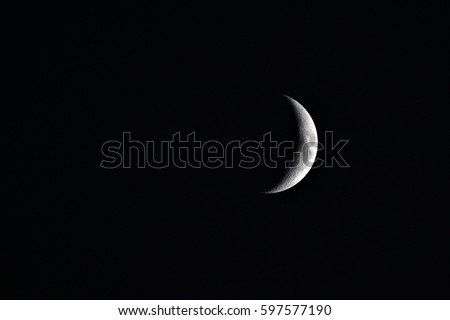 New moon Royalty-Free Stock Photo #597577190