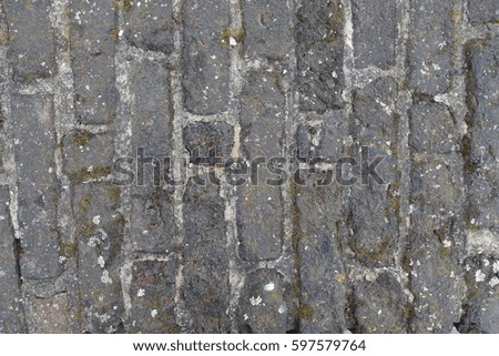 Brick Wall Old Black Vertical LInes Wallpaper Stock Photo