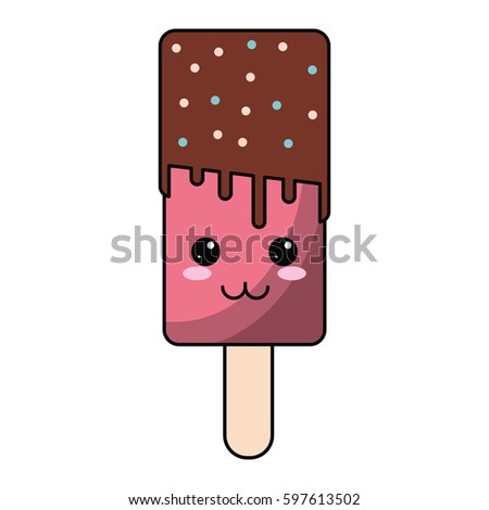 kawaii popsicles stick ice cream
