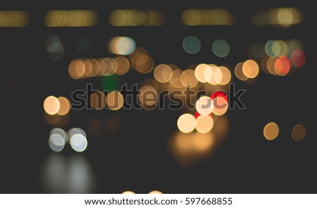 Blur image of car light and traffic in the city for abstract background