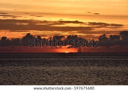 Sunset at Strait of Malacca