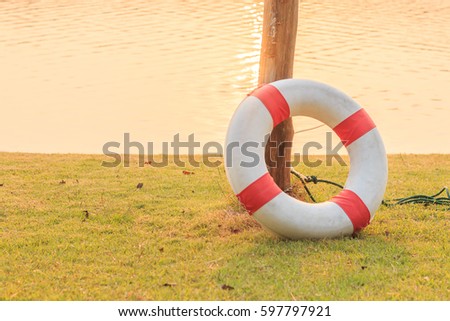 Life ring at lagoon