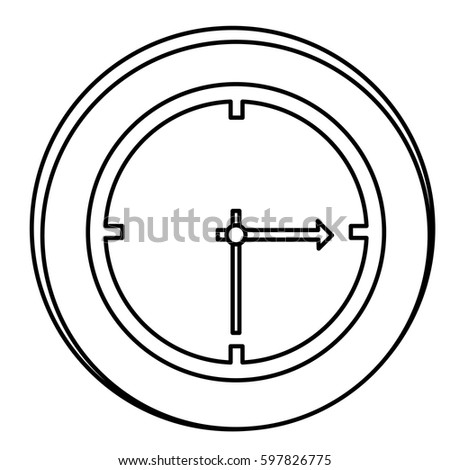 figure clock emblem icon, vector illustraction design image