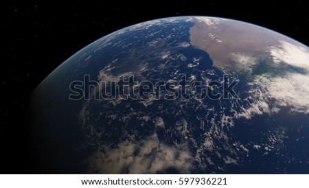 Planet Earth from space 3D illustration (Elements of this image furnished by NASA)
