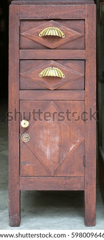 old wood drawer