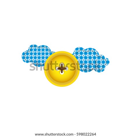 color figures clouds and sun icon, vector illustraction design