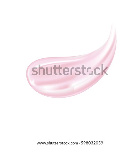 Cosmetic products. Smear the cream-gel on a white background Royalty-Free Stock Photo #598032059