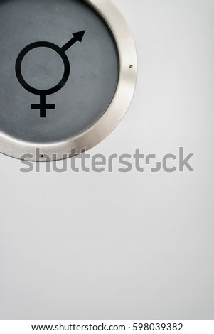 Gender sign, gender equality, men and women