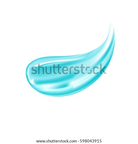 Cosmetic products. Smear the cream-gel on a white background Royalty-Free Stock Photo #598043915