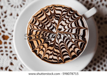 Tasty americano with a picture