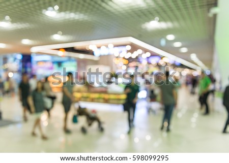 Blurred background : inside of the shopping mall