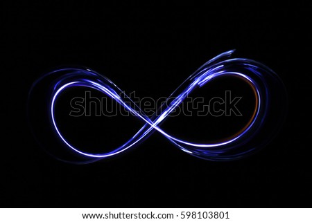 Light painting Infinity symbol