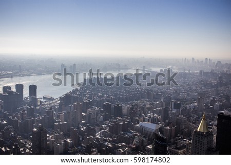 Manhattan skyline in the morning
