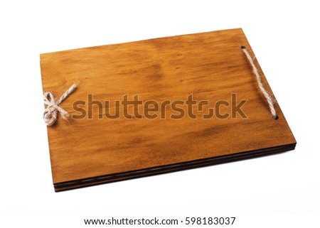 Wooden board isolated on white background.